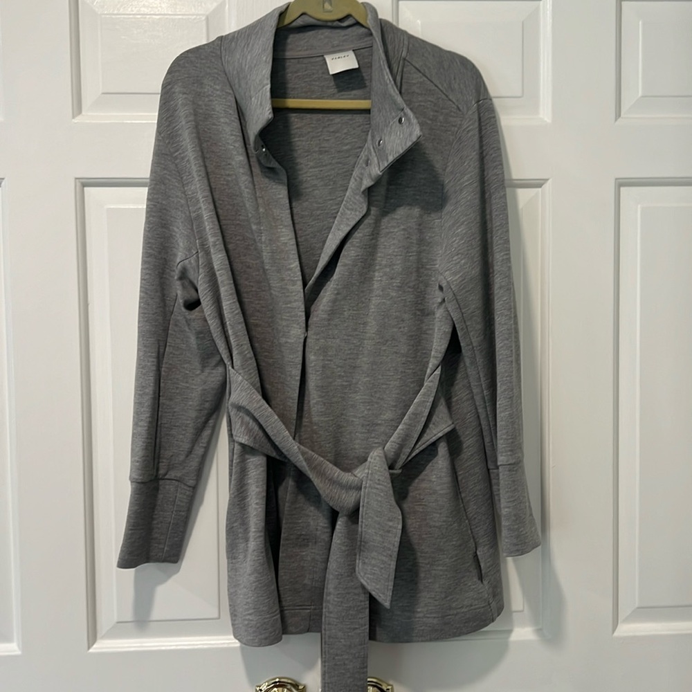 Varley Tie Waist Snap Jacket in Grey